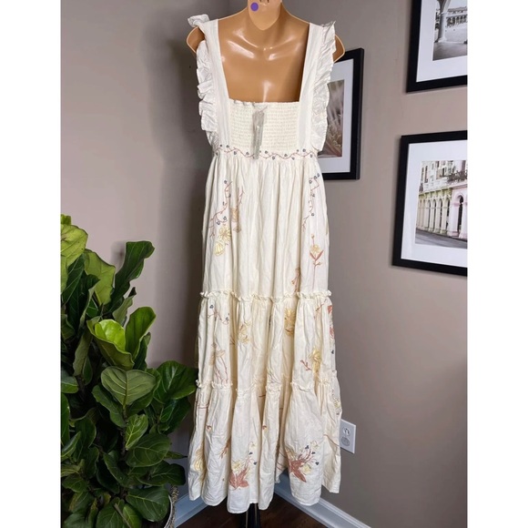 Anthropologie Allison New York V-Neck Embroidered Maxi Dress - Picture 7 of 8
